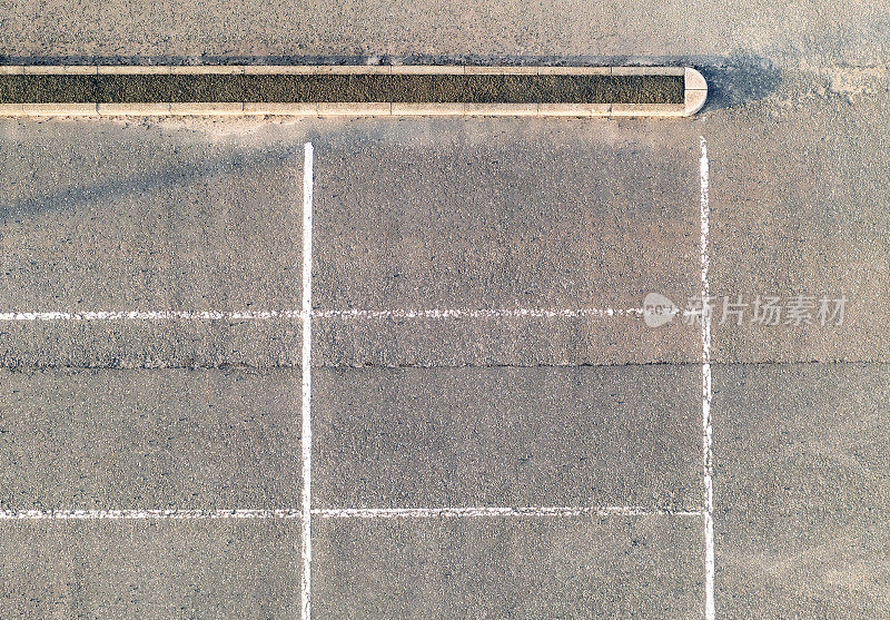 Car parking spaces from directly above